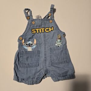 Disney Baby Stitch Shortalls 0-3M